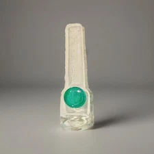 3 Wolfschmidt Vodka Clear Shot Glass Flute w Green Glass Seal Medallion 6” H