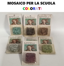 MOSAICO TESSERE IN VETRO - mosaico per la scuola Frattamaggiore VINTAGE 1990 50g