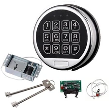 Gun Safe Electronic Lock Replacement Solenoid Safe Lock & 2 Override Key