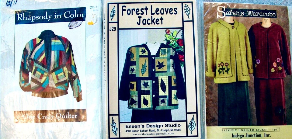 U PICK! Misses or PLUS Size Quilted Jacket & Vest Pattern ~ Indygo Junction UC   - Image 2 of 4
