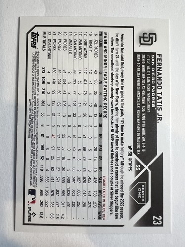 Fernando Tatis Jr Topps 2023 Series 1 #23 - Picture 2 of 2