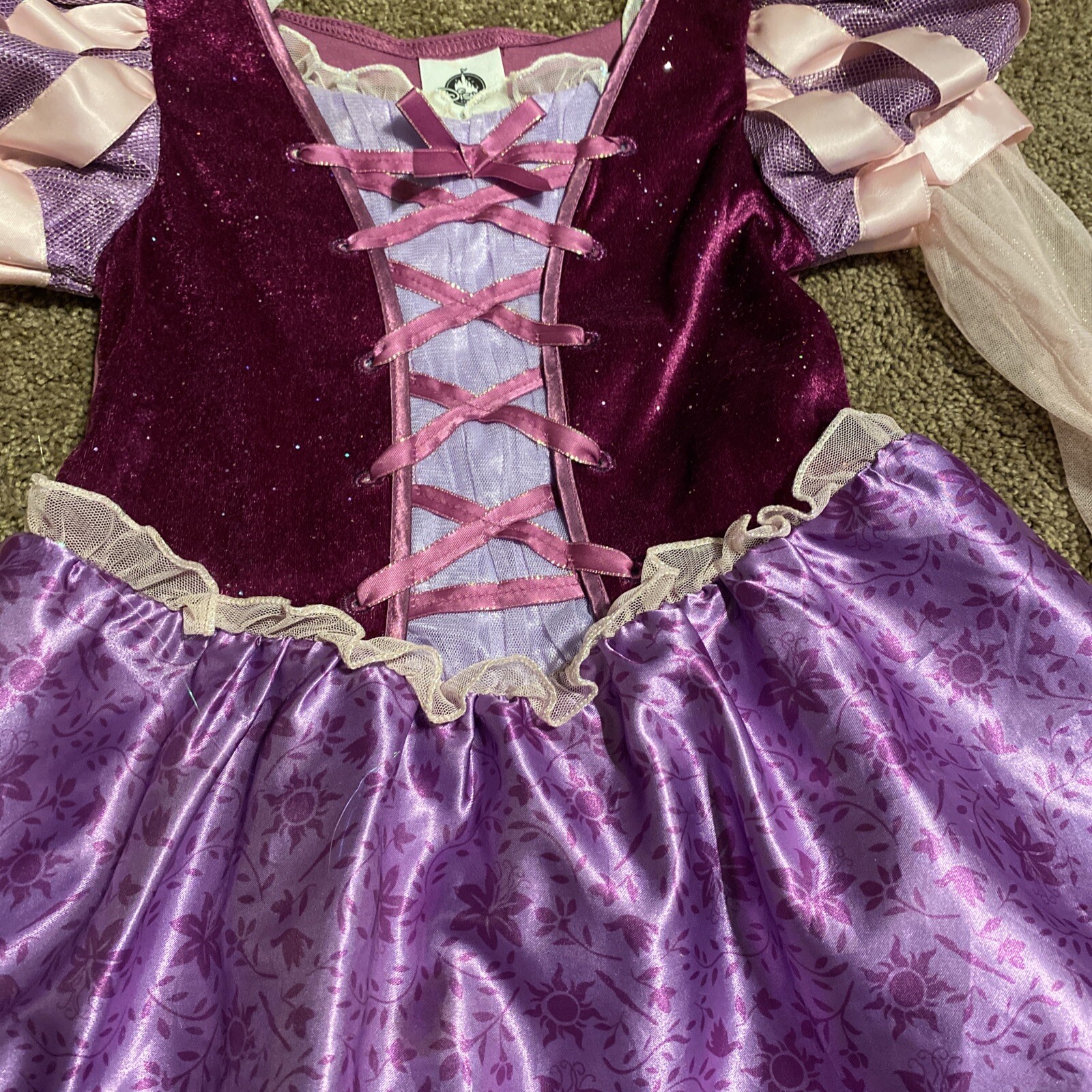 Disney Store Tangled Rapunzel Designer Dress Rare Siz… Gem