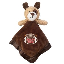 Baby Starters Football Puppy Rattle Lovey First Round Draft Pick Satin Back Toy