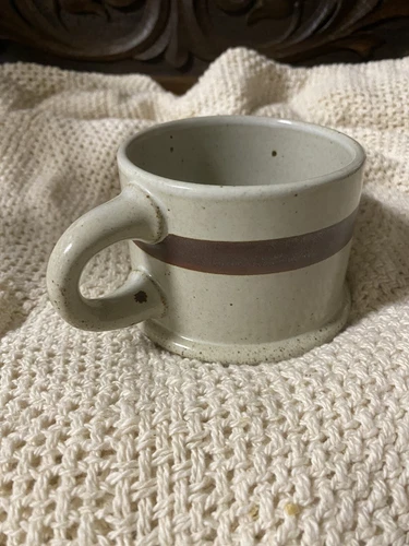 Rare  Vintage Dansk BLT Brown Band Stoneware Mug Coffee Cup Niels Refsgaard