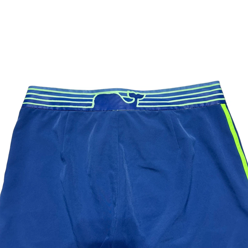 Pantalones Cortos de Natación Vineyard Vines Para Hombres 28 Azul Verde Neón Tubería Informal Foto 4 de 4