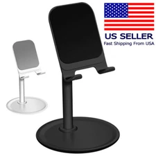 Aluminum Desktop Phone Holder Desk Stand Mount Adjustable for iPhone iPad Tablet