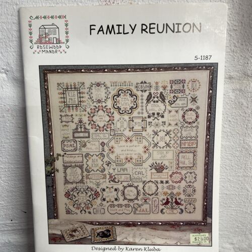 Rosewood Manor Cross Stitch Pattern Book FAMILY REUNION S-1187 - Picture 1 of 4