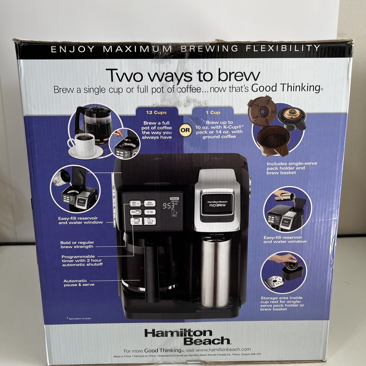 Buy Hamilton Beach FlexBrew 2-Way Coffee Maker Black online - Main Image