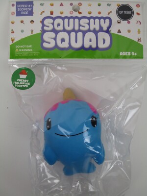 Top Trenz Squishy Squad Narwhal Slow Rising Toy New 