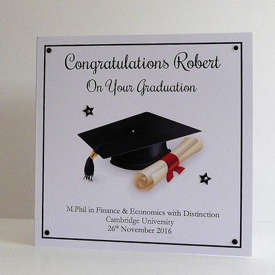 Graduation Card - Personalised Handmade Large 8x8 inch size | eBay Graduation Card - Personalised Handmade Large 8x8 inch size | eBay