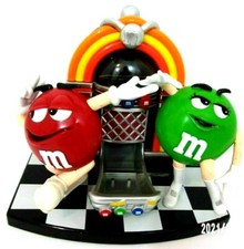 Mars Inc M & M Jukebox Rock And Roll Cafe Candy Refillable With 2 FREE Gifts