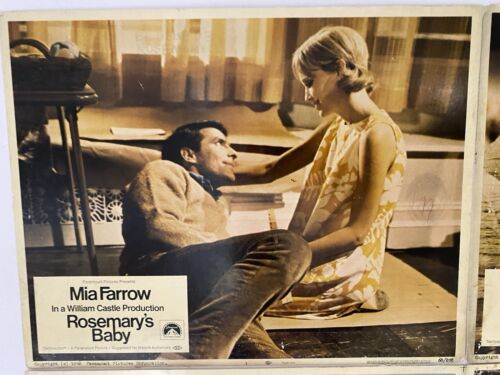 Rosemary’s Baby 1968 Vintage Lobby Card Set with Mia Farrow & John Cassavetes - Picture 2 of 12