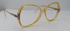 Vintage Safilo 5521 Yellow Translucent Oval Sunglasses Italy FRAMES ONLY