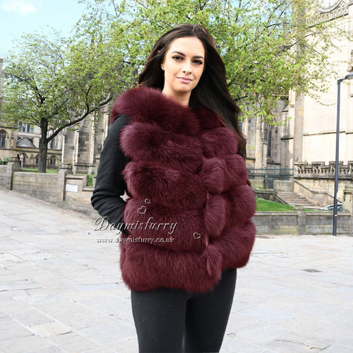 Fox Fur Gilet, Real Fur Vest, Real Fur 