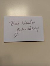 Burnley Jimmy McIlroy 1950s- Hand Signed Card