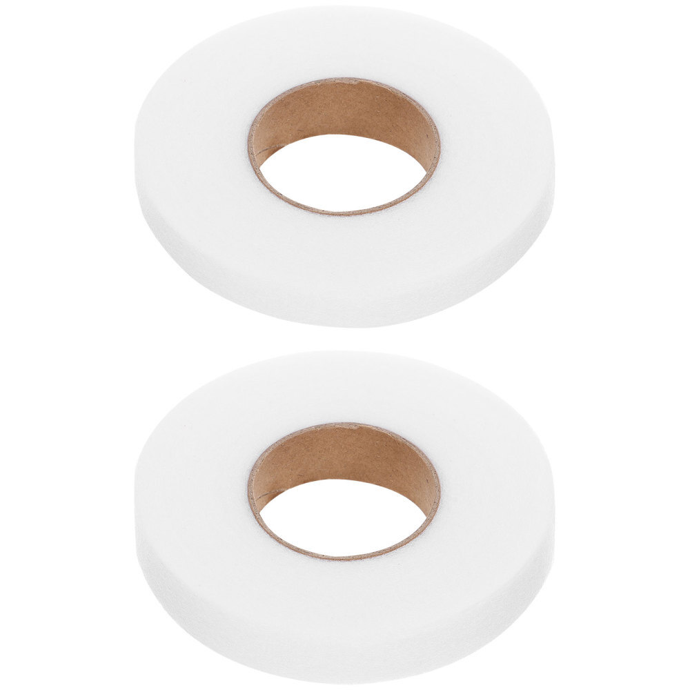 2 Rolls Temporary Hem Tape Double Sided for Cloth Curtain Hemming Fabric