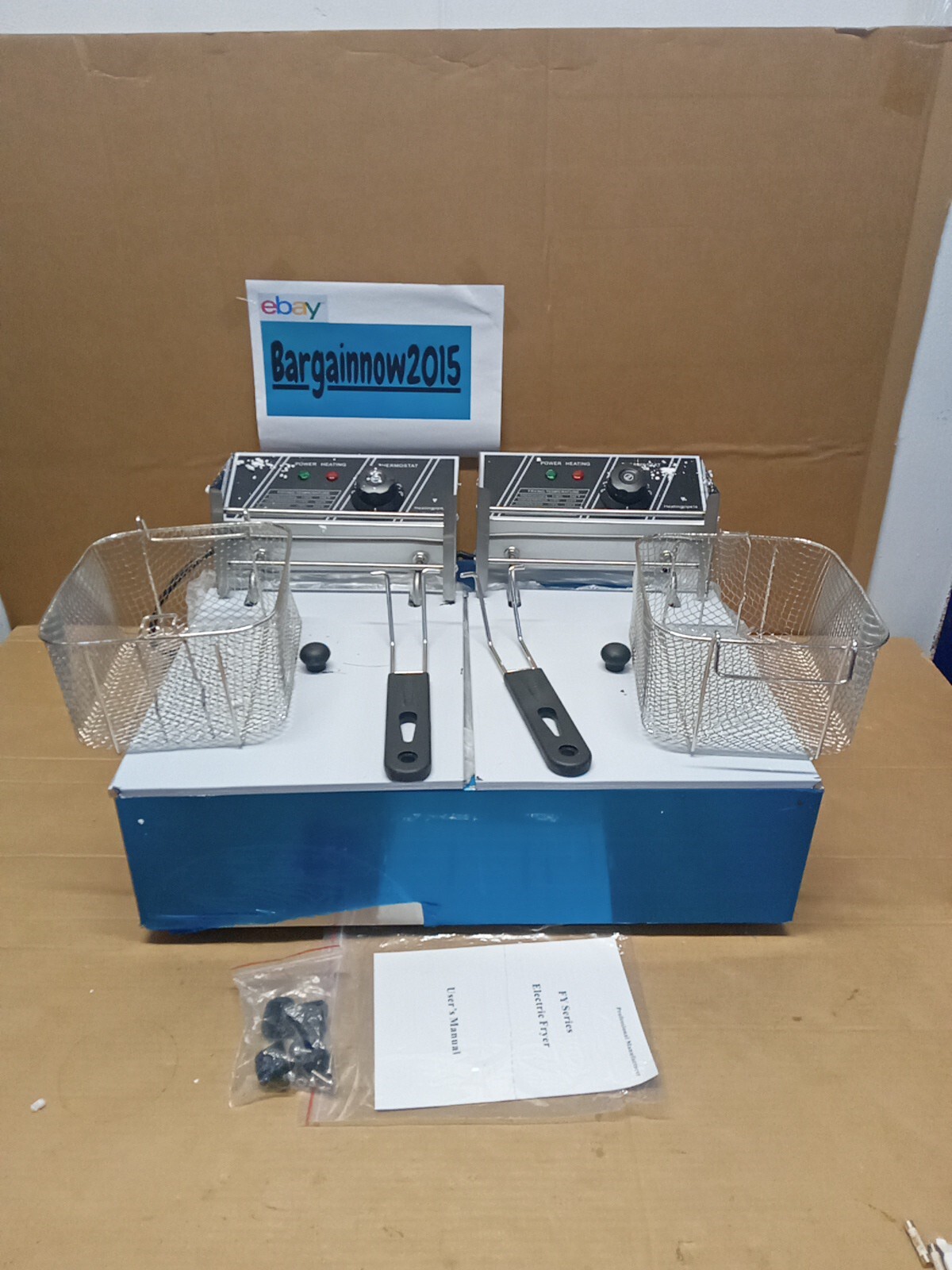 Model 82 Stainless Electric Deep Fryer w/ Basket & Lids - Silver