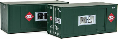 H0 Container 20 Fuß Railway Express Agency 2 Stück -- 8680 NEU