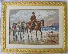 G.F. GONZAGA (Milano 1921-2007) I cavalli scossi 2001 Serigrafia su tela 50x70