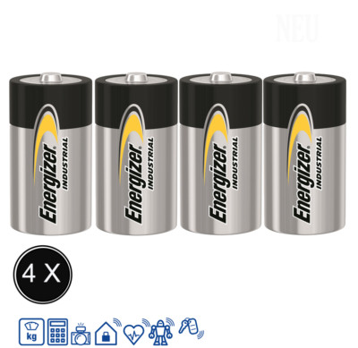 4 x Energizer Industrial Baby C LR14 Alkaline Batterie 1,5V lose MN1500 
