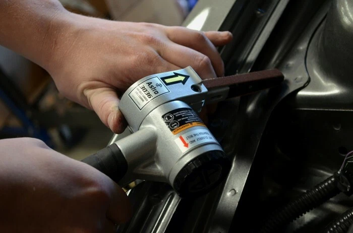 Astro Pneumatic 3036 - Lijadora de banda de aire 3/8" - Correas de molienda 3035 reparación carrocería coche Foto 2 de 2