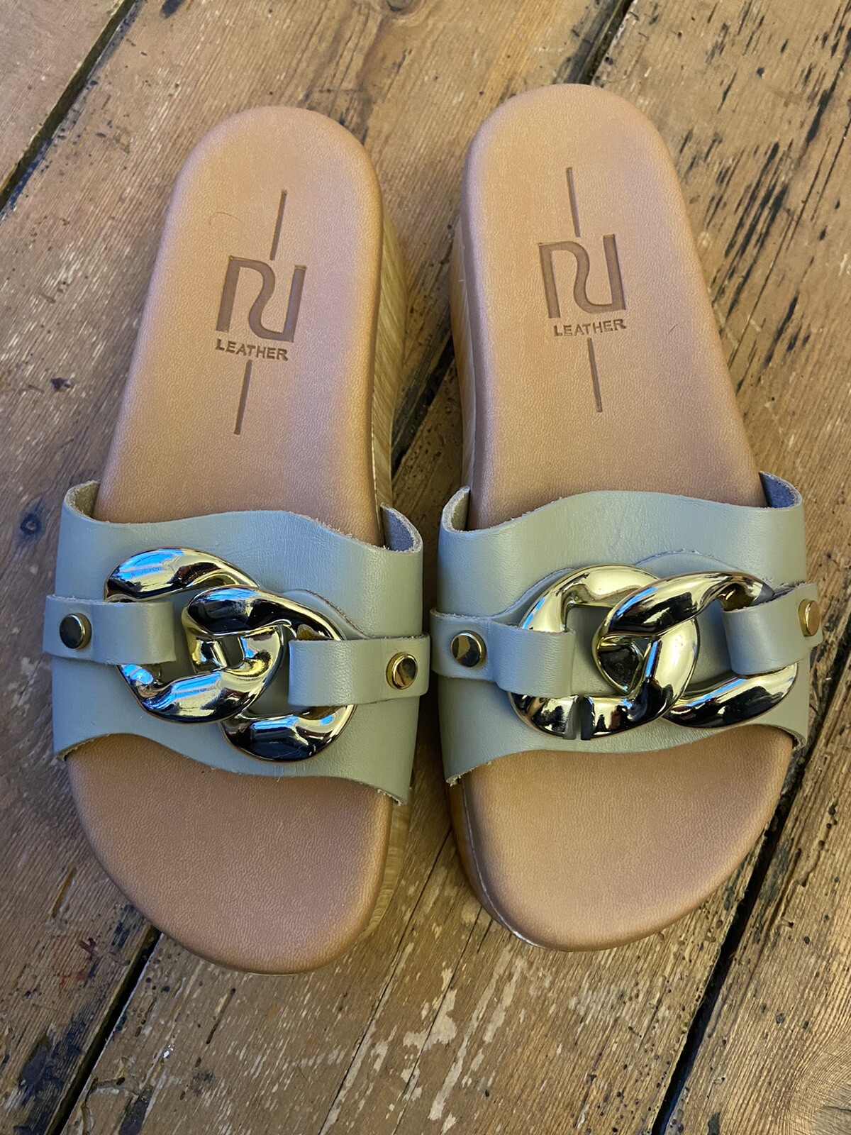 APL Zoccoli River Island in pelle Yasmine UK 4 nuovi con etichette