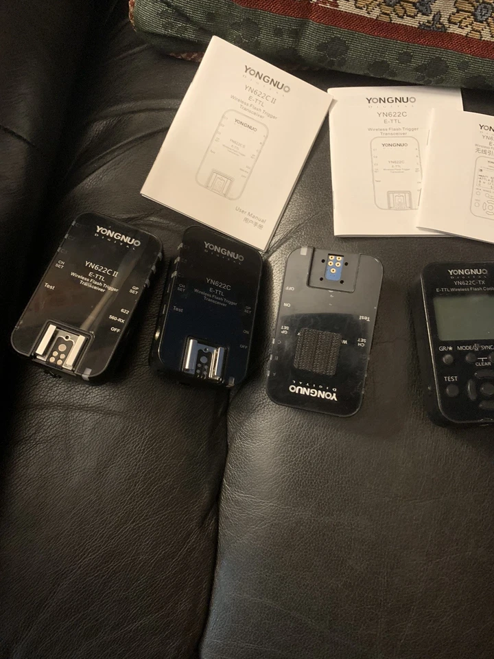 Yongnuo YN-622C E-TTL Set of 4 Wireless Flash Trigger Transceiver & 2 Controller - Image 2 of 4