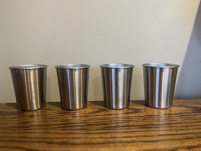 CHILLOUT LIFE Stainless Steel Cups 4 Count (Pack of 1) Kids and Toddlers 
