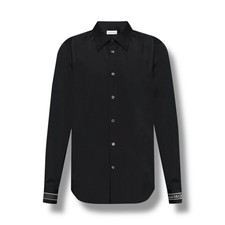 Alexander McQueen Logo Strap Cotton Poplin Shirt Size 16.5 Made in Italy