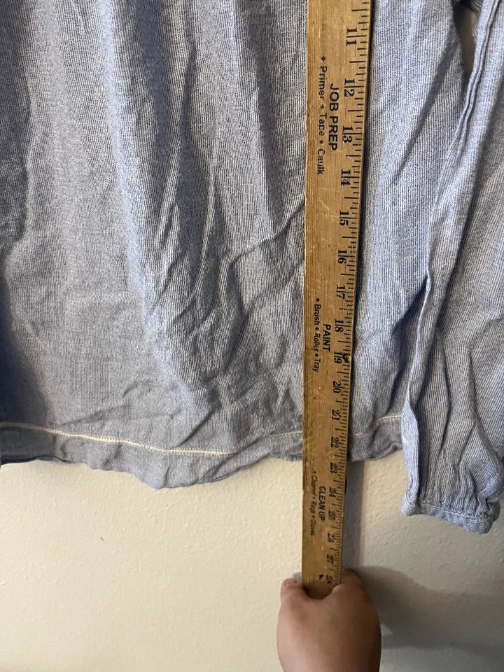 Lucky Brand Shirt Womens Medium Blue Embroidered Boho Peasant Henley - Image 4 of 4