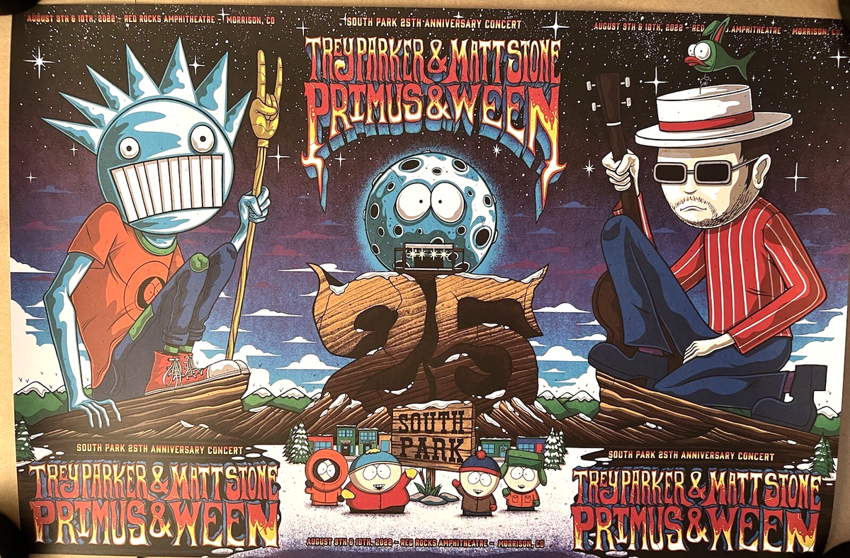 SOUTH PARK RED ROCKS TRIPTYCH PRIMUS WEEN TREY PARKER MATT STONE