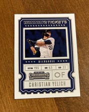 Christian Yelich 2020 Panini Contenders Winning Tickets WT-10 Milwaukee Brewers