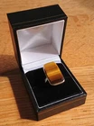 Vintage, 1970s, Modernist, RSA, 925 Silver, Rectangular, Tigers Eye, Bezel Ring.