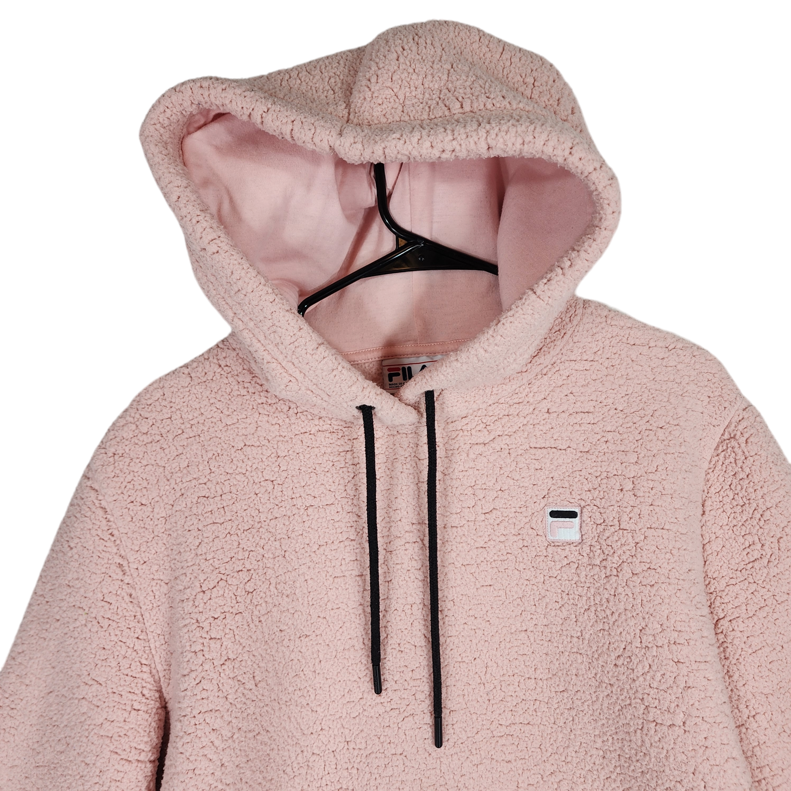 FILA Orsacchiotto Felpa con Cappuccio L Donna Josephine Rosa Pile Sherpa