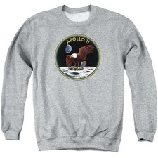 Nasa Apollo 11 Mens Crewneck Sweatshirt Athletic Heather Officially Licensed