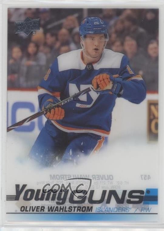 2019-20 Upper Deck Young Guns Clear Cut Oliver Wahlstrom #457 Rookie RC av1