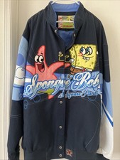 JH Designs Vintage SpongeBob SquarePants Racing Jacket Large -Get A Load Of That