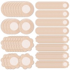Janmercy 200 Pcs Nipple Breast Covers 100 Pairs One Size, Beige