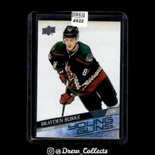 2020-21 Upper Deck #499 Brayden Burke Arizona Coyotes Young Guns