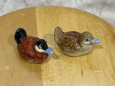 ROSEMEADE NORTH DAKOTA POTTERY "MINI" BLUEBILL DUCKS SET, In Great Shape