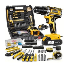 18/30/136pcs 20V Electric Cordless Drill Tool Box Set Screwdriver Bits