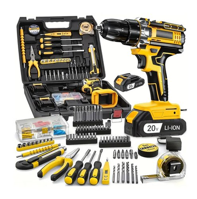 #ad 18 30 136pcs 20V Electric Cordless Drill Tool Box Set Screwdriver Bits $56.99