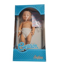 Vintage 80s Berjusa Creacion Baby Doll 18" Anatomically Correct Newborn NIB