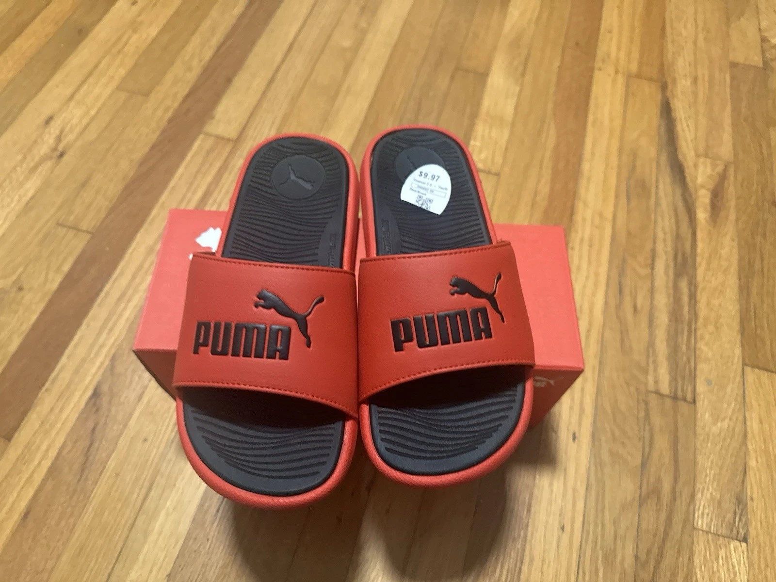 Scivoli Puma Cool Cat VPS. Rosso bambino taglia 3. Nuovo Con Etichette.