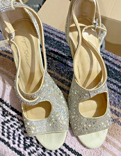 Betsy Johnson Niebieskie Stras Buty ślubne Rozmiar 9,5