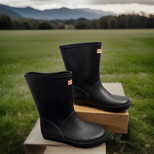 HUNTER Kids First Classic Rain Boot Black - Size B13, G1 GUC