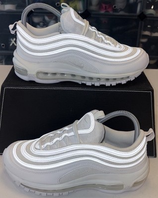 Nike Air Max 97 Triple White Sneakers Running Shoes 921826-101 Women's 7 (K-A9)