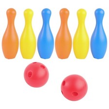Kinder Bowling Set groß für drinnen und draußen Familienspiel DE.