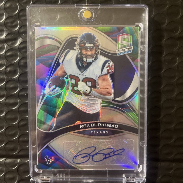 Rex Burkhead 2022 Spectra Silver Auto 1/4 #SIG-RBU Houston Texans New England