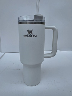 #ad Stanley Quencher H2.0 Tumbler with Handle amp; Straw 40 Oz White $19.99